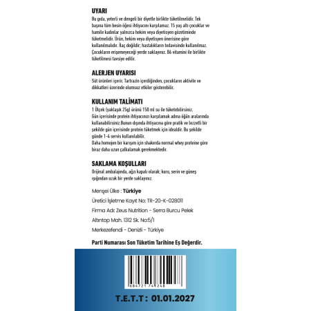 CLEAR WHEY Zeus Nutrition 400gr
